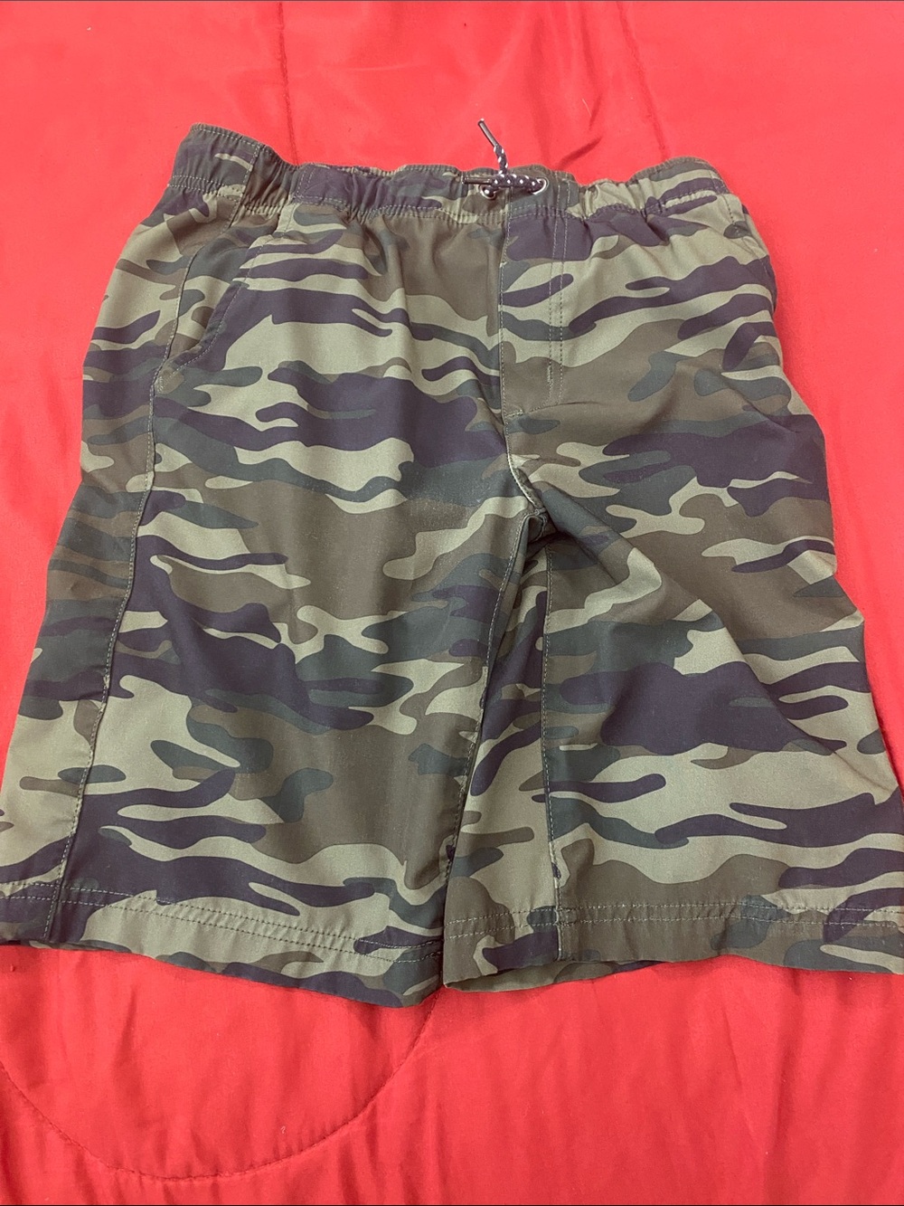 Sonoma Men's Camouflage Athletic Shorts - Olive Green & Black